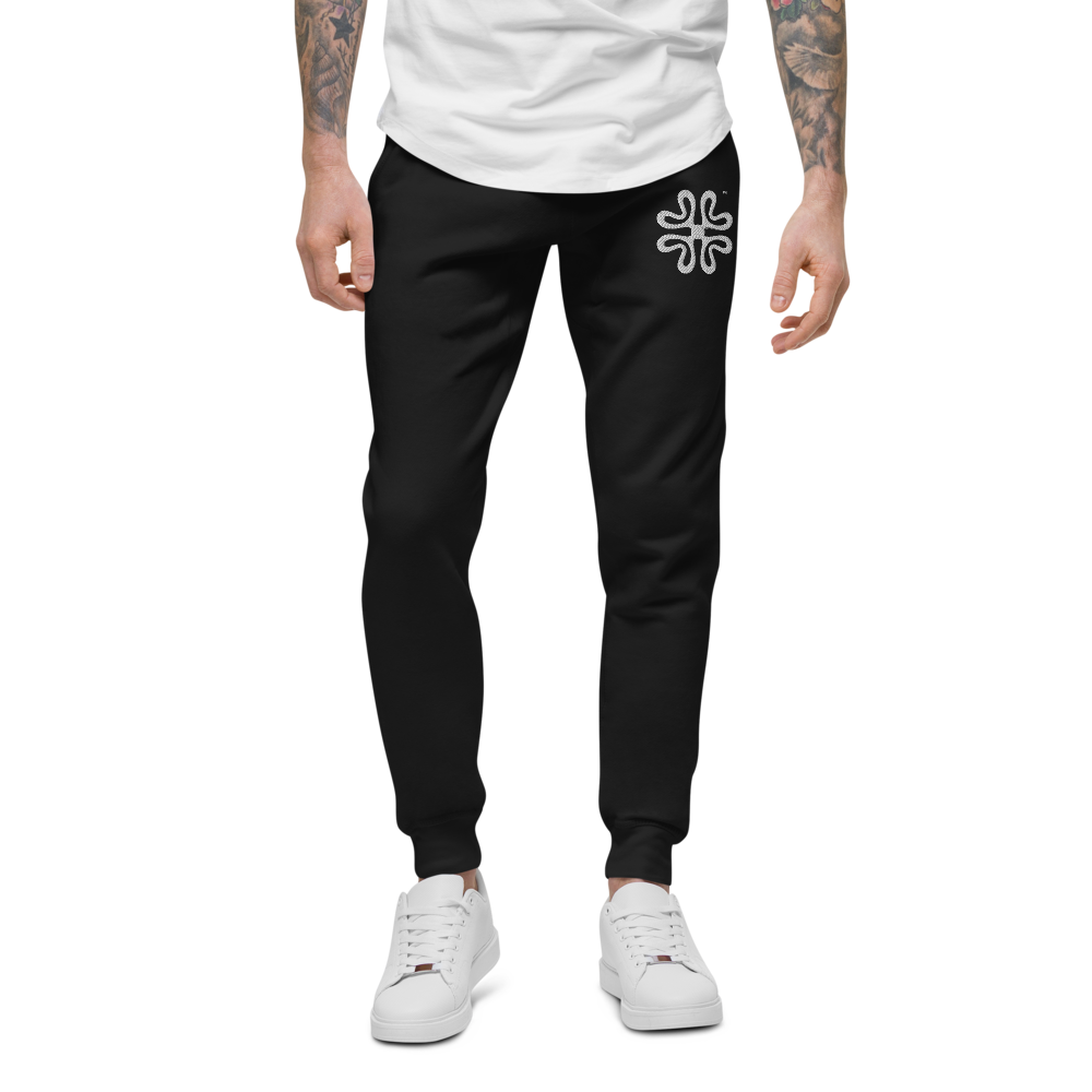 unisex-fleece-sweatpants-black-front-686362e2f1892
